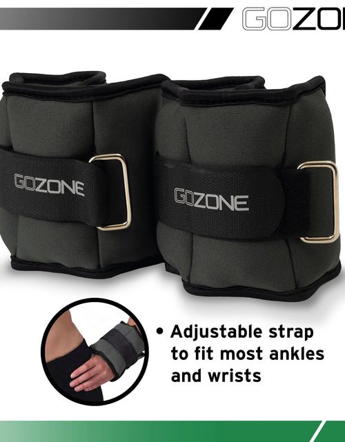 Load image into Gallery viewer, Pair of Adjustable Ankle or Wrist Weights 2Lbs Each for Exercise, Black
