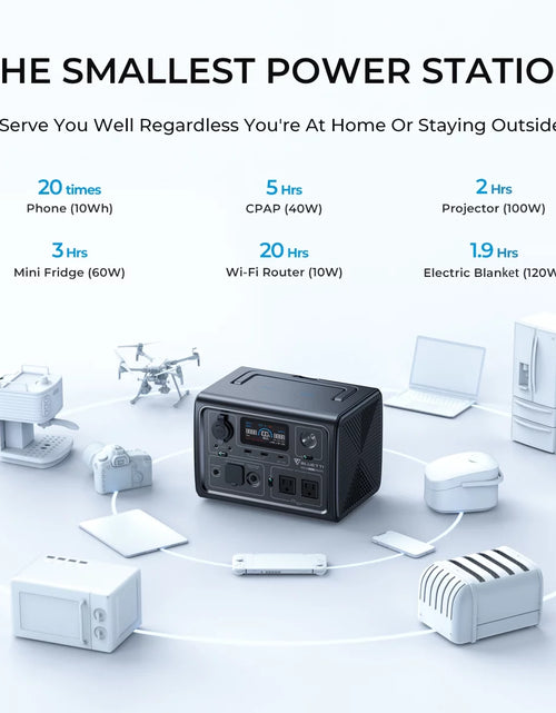 Load image into Gallery viewer, EB3A Portable Generator on Sale,600W Solar Generator, 268Wh Lifepo4 Power Station for Camping, Home Use, Emergency
