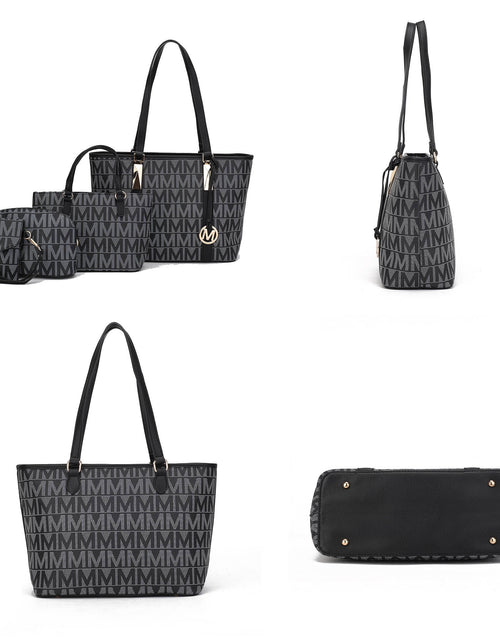 Load image into Gallery viewer, by Mia K. Marimar Women'S Tote Bag with Pouch and Wristlet, Signature 4 Piece Set - White
