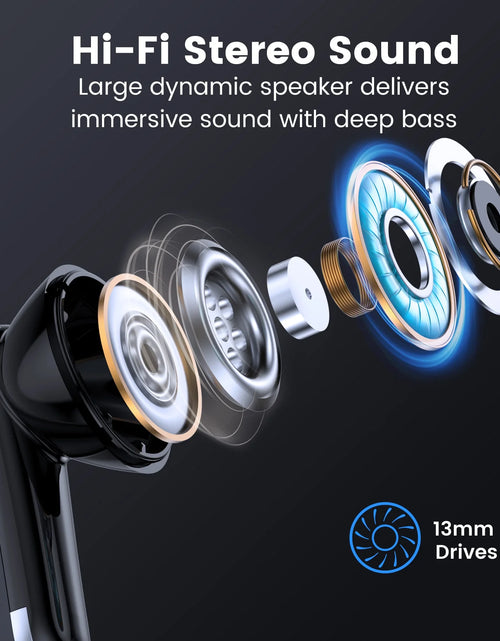 Load image into Gallery viewer, Wireless Earbuds, Bluetooth Headphones V5.4 Stereo Ear Buds with Noise Cancelling Mics, 60H Playback Mini Case with Dual LED Display, IP7 Waterproof In-Ear Earphones for Android Ios
