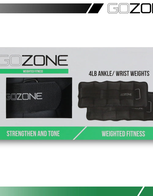 Load image into Gallery viewer, Pair of Adjustable Ankle or Wrist Weights 2Lbs Each for Exercise, Black
