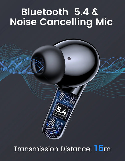 Load image into Gallery viewer, Wireless Earbuds, Bluetooth Headphones V5.4 Stereo Ear Buds with Noise Cancelling Mics, 60H Playback Mini Case with Dual LED Display, IP7 Waterproof In-Ear Earphones for Android Ios
