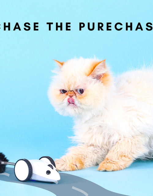 Load image into Gallery viewer, Purechase Smart Cat Toy, Interactive Automatic Mouse Shaped Toy for Pets, App Enabled with Adjustable Speed, Flip Modes, Replaceable Plush Tail and USB Charging for Kittens and Dogs
