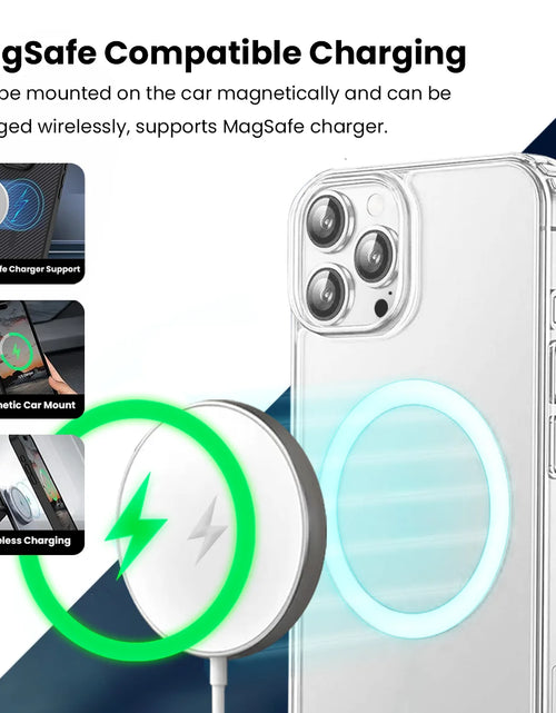 Load image into Gallery viewer, Magnetic Clear Case Compatible with Iphone 14 Pro Max, [Yellow Resistant] Slim Hard Back Cover
