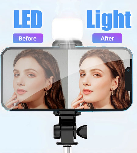 Cmybabee Selfie Stick, Tripod, 40In Retractable  with Remote, 2 Level Fill Light, Selfie Tripod for Iphone Android
