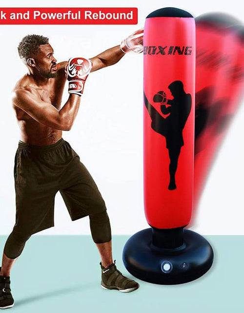 Load image into Gallery viewer, Punching Bag, Freestanding Kickboxing Heavy Standing Punching Boxing Bag, with Stand, for Kids, Men and Women, Teens and Youth, at Home, Gym or Office
