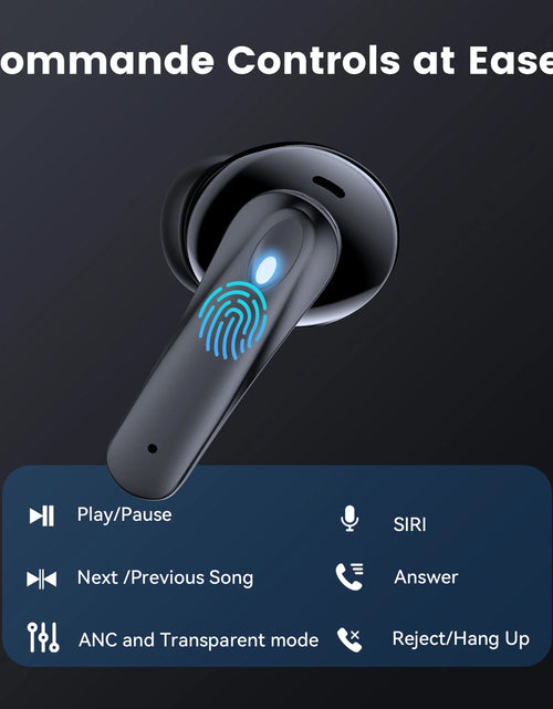 Load image into Gallery viewer, Wireless Earbuds, Bluetooth Headphones V5.4 Stereo Ear Buds with Noise Cancelling Mics, 60H Playback Mini Case with Dual LED Display, IP7 Waterproof In-Ear Earphones for Android Ios
