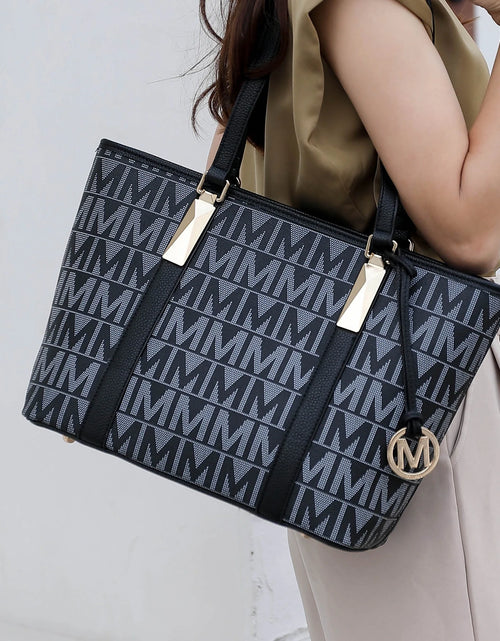 Load image into Gallery viewer, by Mia K. Marimar Women'S Tote Bag with Pouch and Wristlet, Signature 4 Piece Set - White
