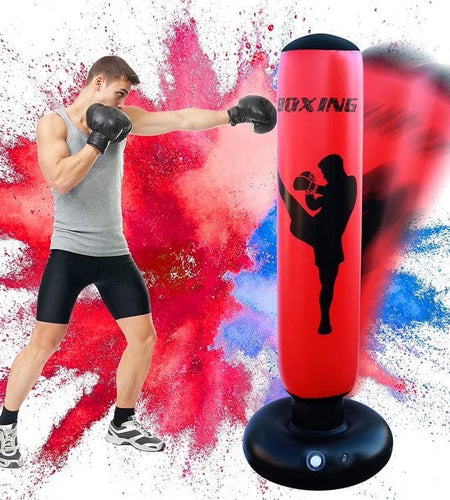 Punching Bag, Freestanding Kickboxing Heavy Standing Punching Boxing Bag, with Stand, for Kids, Men and Women, Teens and Youth, at Home, Gym or Office