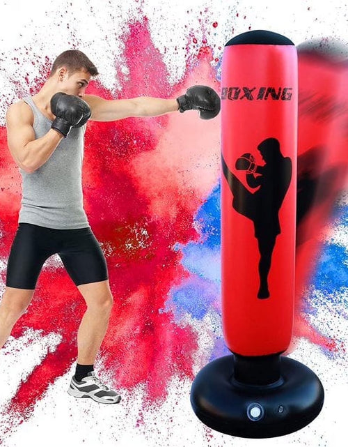 Load image into Gallery viewer, Punching Bag, Freestanding Kickboxing Heavy Standing Punching Boxing Bag, with Stand, for Kids, Men and Women, Teens and Youth, at Home, Gym or Office
