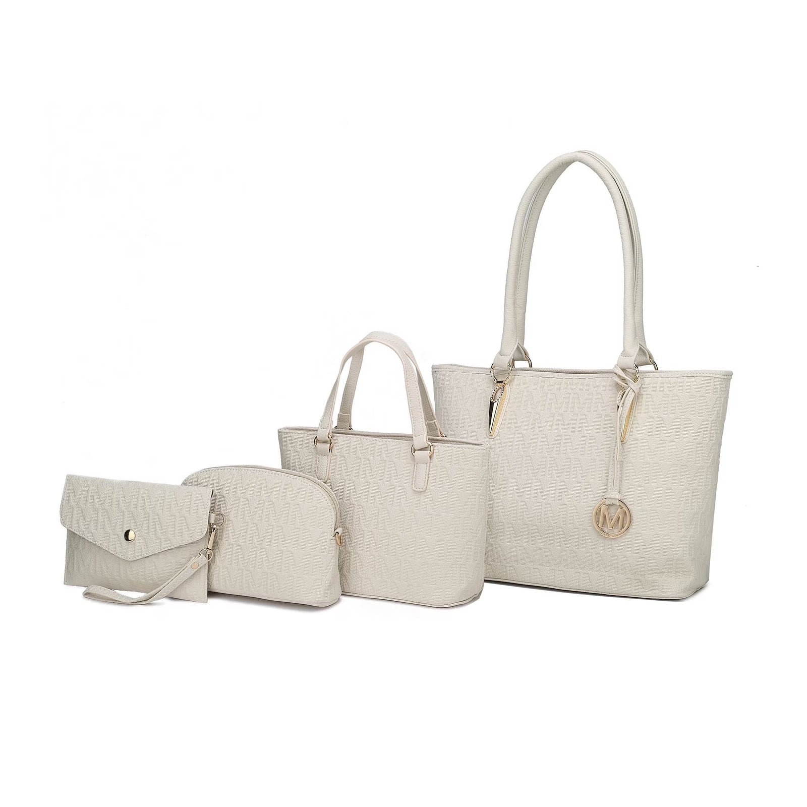 Alexy Women'S Tote Bag, Small Tote Bag, Pouch Purse & Wristlet Wallet Bag 4 Pcs Handbag Set by Mia K - Red