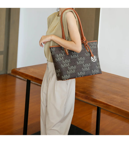 Edelyn Women'S Tote Bag, Small Tote Handbag, Pouch Purse & Wristlet Wallet, Signature Handbag 4 Pcs Set by Mia K