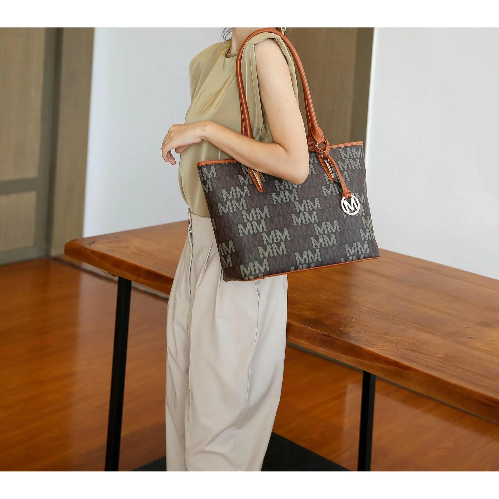 Edelyn Women'S Tote Bag, Small Tote Handbag, Pouch Purse & Wristlet Wallet, Signature Handbag 4 Pcs Set by Mia K