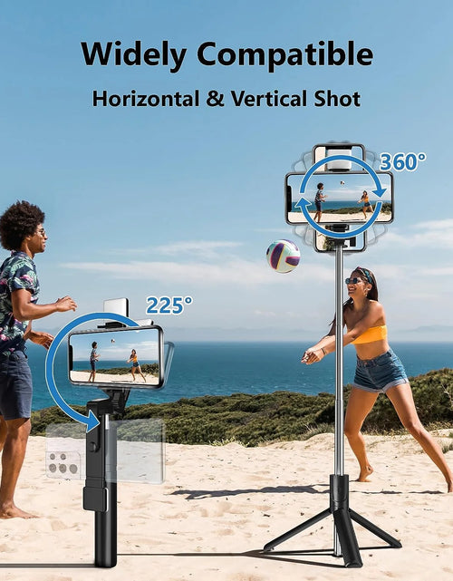 Load image into Gallery viewer, Cmybabee Selfie Stick, Tripod, 40In Retractable  with Remote, 2 Level Fill Light, Selfie Tripod for Iphone Android
