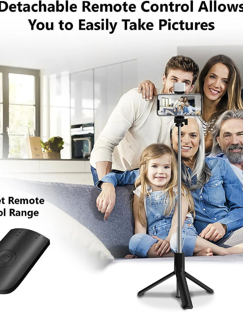 Load image into Gallery viewer, Cmybabee Selfie Stick, Tripod, 40In Retractable  with Remote, 2 Level Fill Light, Selfie Tripod for Iphone Android
