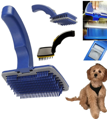 Self Cleaning Slicker Brush Dog Cat Pet Grooming Brush Shedding Brush Comb Rake