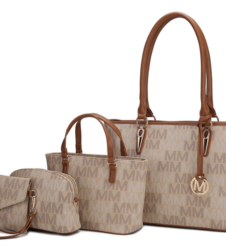 Edelyn Women'S Tote Bag, Small Tote Handbag, Pouch Purse & Wristlet Wallet, Signature Handbag 4 Pcs Set by Mia K