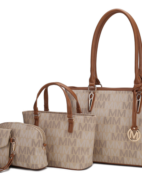 Load image into Gallery viewer, Edelyn Women'S Tote Bag, Small Tote Handbag, Pouch Purse &amp; Wristlet Wallet, Signature Handbag 4 Pcs Set by Mia K
