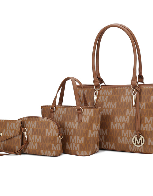 Load image into Gallery viewer, Alexy Women'S Tote Bag, Small Tote Bag, Pouch Purse &amp; Wristlet Wallet Bag 4 Pcs Handbag Set by Mia K - Beige
