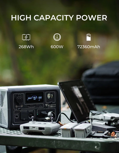 Load image into Gallery viewer, EB3A Portable Generator on Sale,600W Solar Generator, 268Wh Lifepo4 Power Station for Camping, Home Use, Emergency
