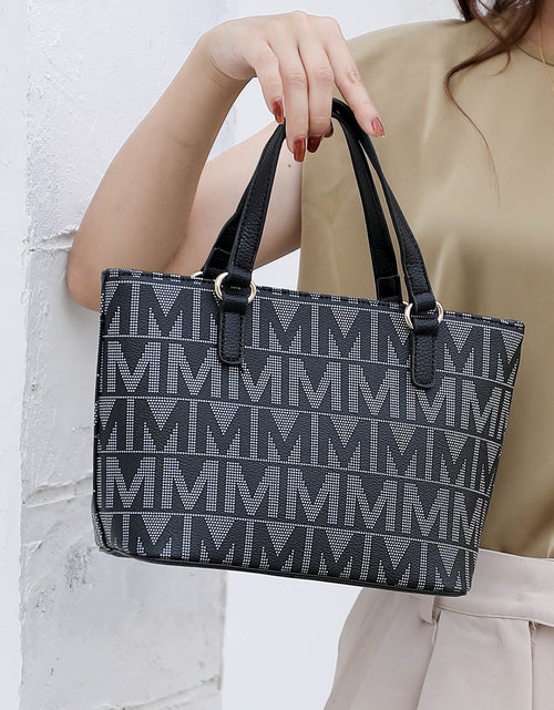 Load image into Gallery viewer, by Mia K. Marimar Women'S Tote Bag with Pouch and Wristlet, Signature 4 Piece Set - White
