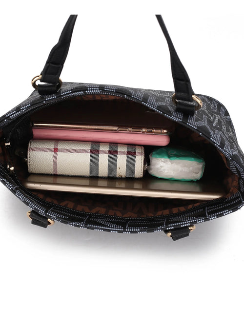 Load image into Gallery viewer, by Mia K. Marimar Women'S Tote Bag with Pouch and Wristlet, Signature 4 Piece Set - White
