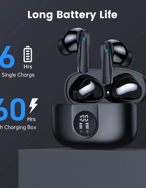 Load image into Gallery viewer, Wireless Earbuds, Bluetooth Headphones V5.4 Stereo Ear Buds with Noise Cancelling Mics, 60H Playback Mini Case with Dual LED Display, IP7 Waterproof In-Ear Earphones for Android Ios
