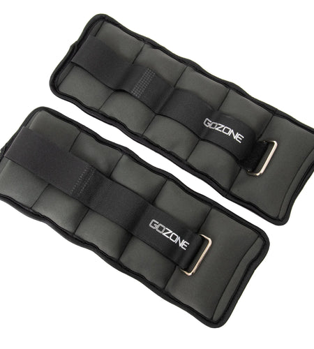 Pair of Adjustable Ankle or Wrist Weights 2Lbs Each for Exercise, Black