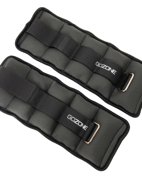 Load image into Gallery viewer, Pair of Adjustable Ankle or Wrist Weights 2Lbs Each for Exercise, Black
