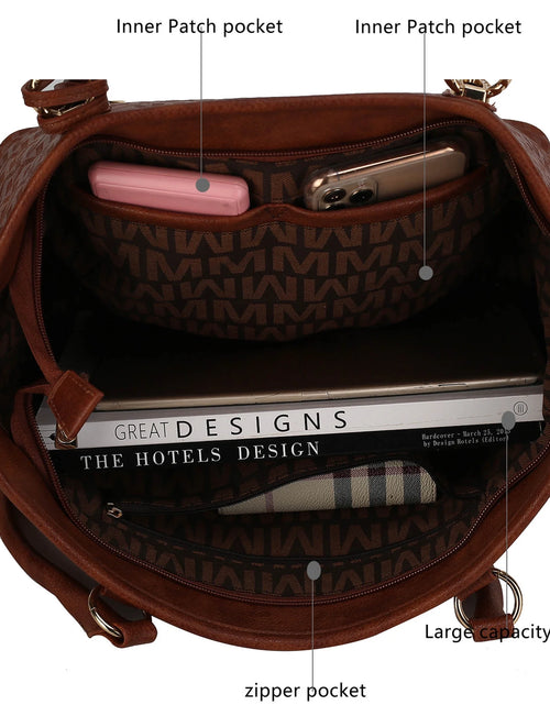 Load image into Gallery viewer, Alexy Women'S Tote Bag, Small Tote Bag, Pouch Purse &amp; Wristlet Wallet Bag 4 Pcs Handbag Set by Mia K - Red
